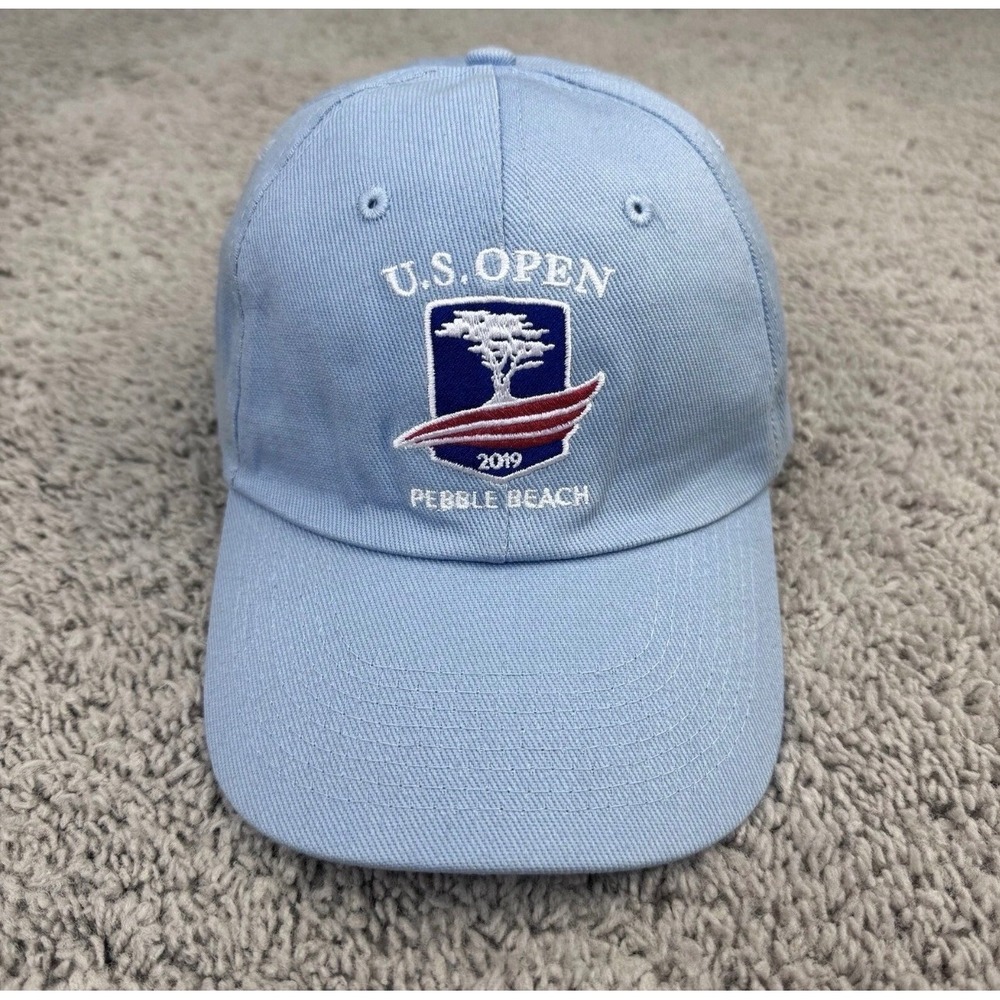 USGA 2019 U.S. Open Pebble Beach Member Hat Light Blue Adjustable Golf Dad Cap